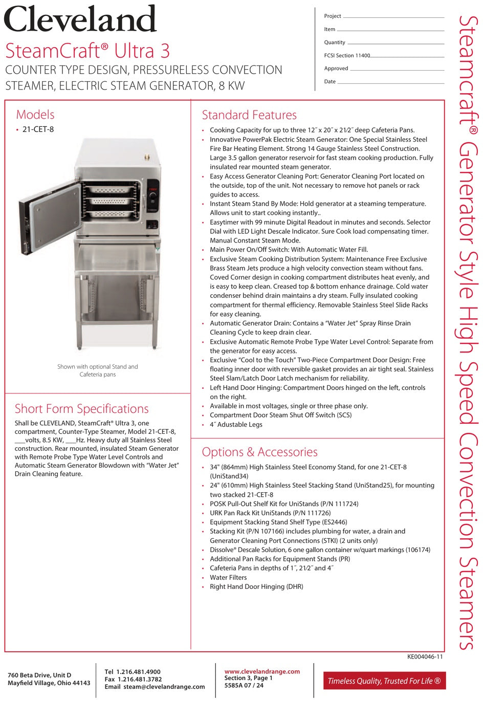Spec Sheet