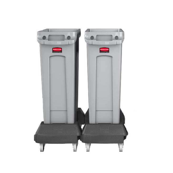 Rubbermaid Slim-Jim Trolley for 3540 & 3541 Containers, Black