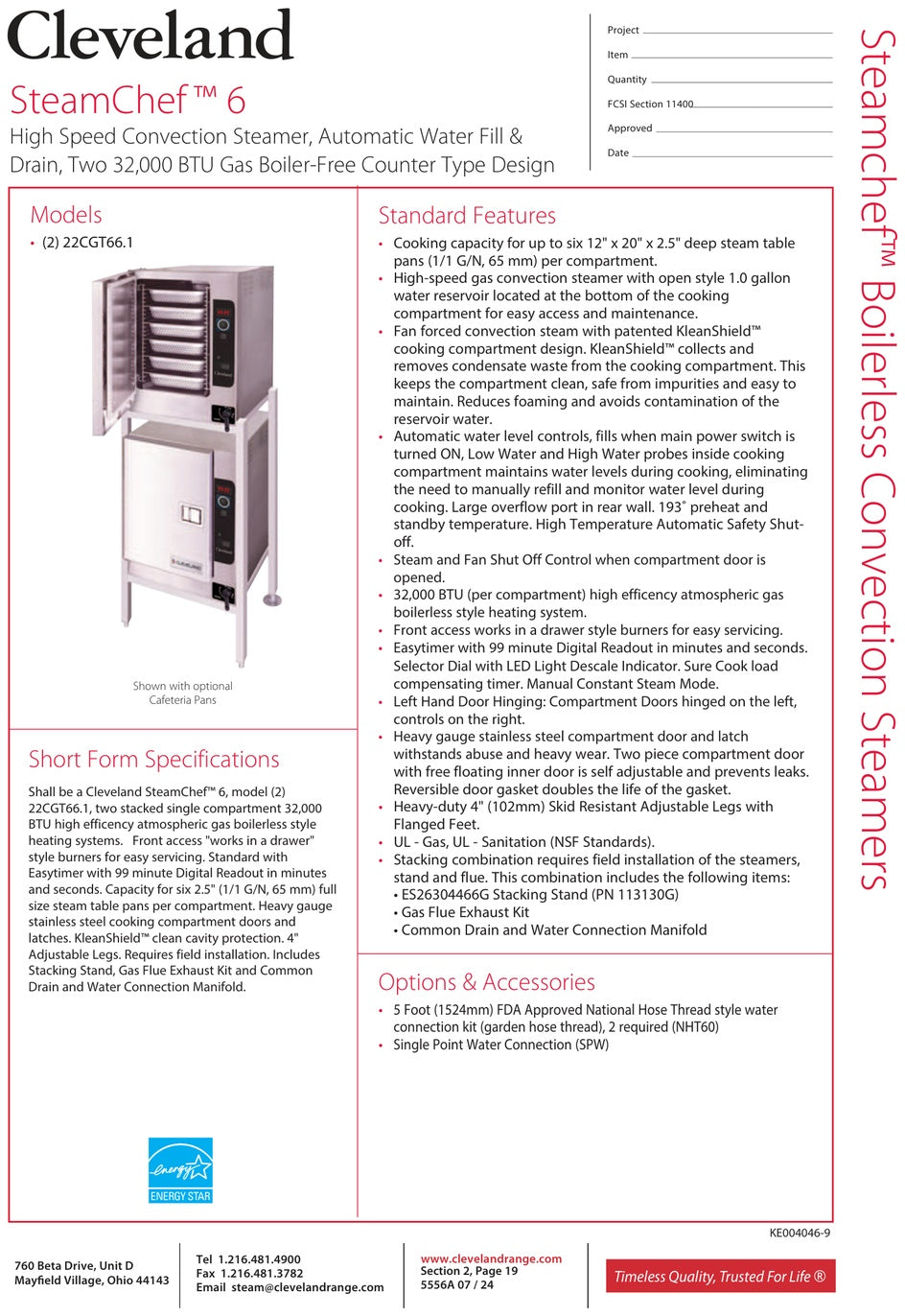 Spec Sheet