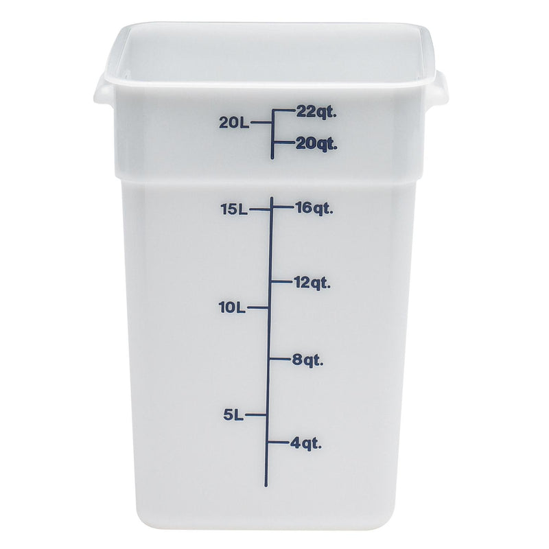 Cambro 22SFSP148, 22 Qt Square Food Storage Container, White