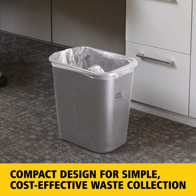 Rubbermaid 7 Gallon Rectangular Wastebasket, Grey