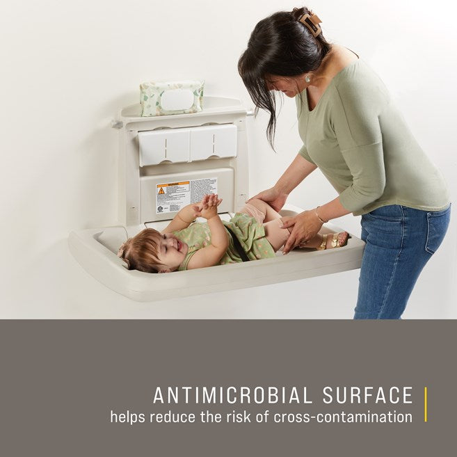 Rubbermaid Horizontal Baby Changing Station / Table, Grey