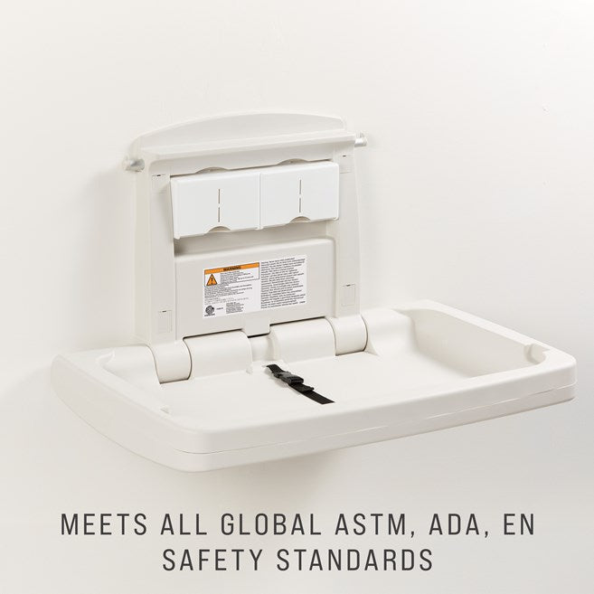 Rubbermaid Horizontal Baby Changing Station / Table, Grey