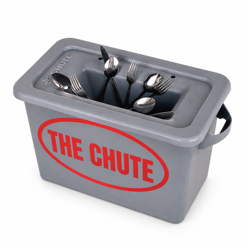 Chute Magnetic Flatware Catcher for 23 Gallon Slim Jim Containers