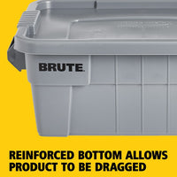Rubbermaid Brute 14 Gallon Tote with Lid, Grey