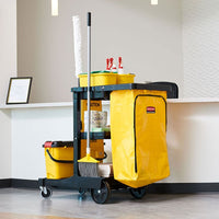 Rubbermaid Shelf Janitor Cart with Vinyl Zippered Bag