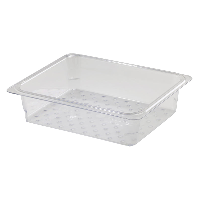 Cambro 23CLRCW135 1/2 Size Colander Pan 3" Deep, Clear