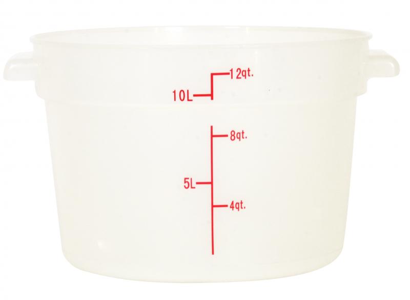 Nella 12 Qt Round Food Storage Container, Translucent