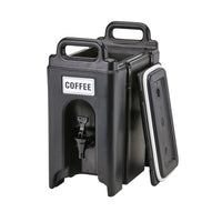 Cambro 250LCD110 Camtainer 2.5 Gallon Insulated Beverage Dispenser, Black