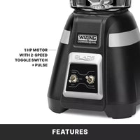 Waring BB300 Blade 48 Oz Two Speed Bar Blender, 1 HP