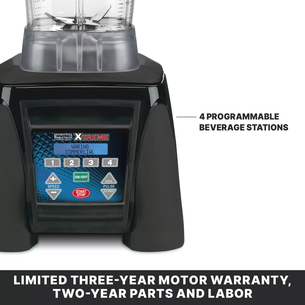 Waring Xtreme 64 Oz Commercial Blender with Programmable Keypad, Variable Speed, 3.5 HP