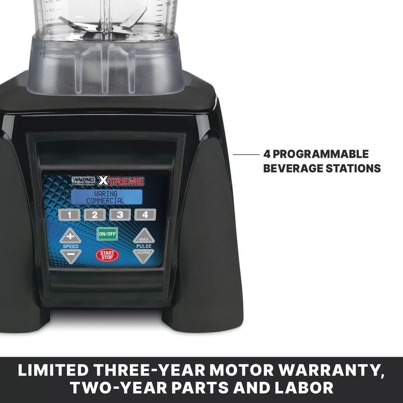 Waring Xtreme 64 Oz Commercial Blender with Programmable Keypad, Variable Speed, 3.5 HP