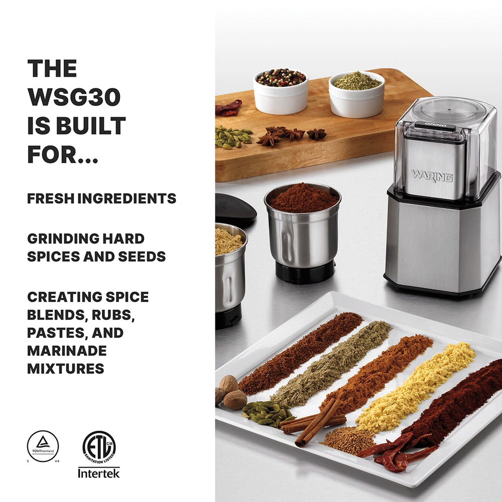 Waring Commercial Medium Duty Electric Spice Grinder, Stainless Steel