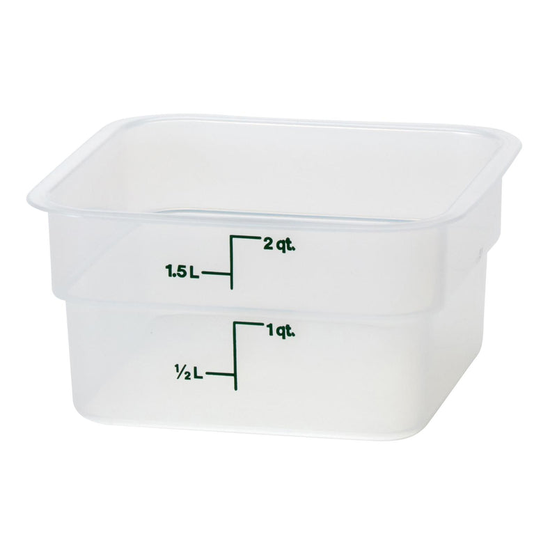 Cambro 2SFSPP190, 2 Qt Square Food Storage Container, Translucent