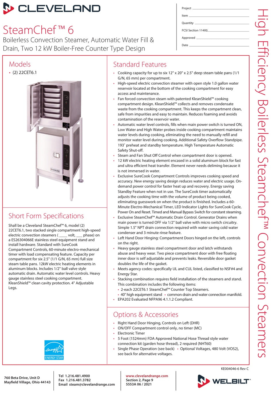 Spec Sheet