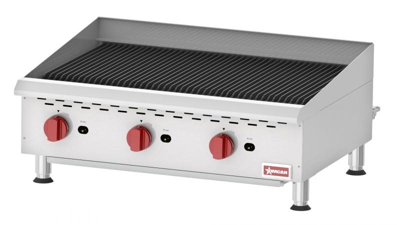 Nella Countertop 36" Radiant Charbroiler with 3 Burners, 120,000 BTU Natural Gas