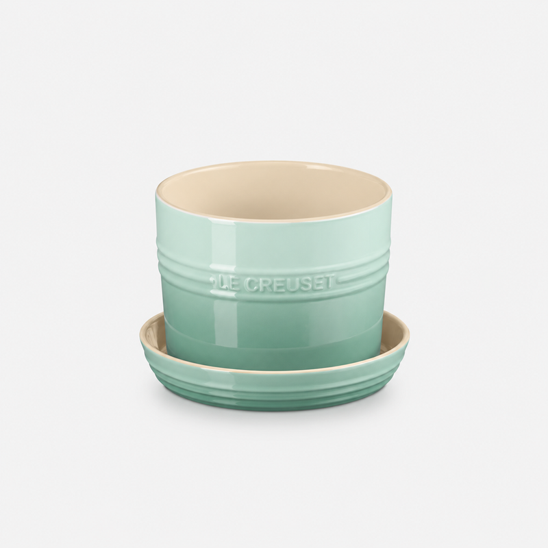 Le Creuset 14 cm Stoneware Herb Planter, Sage