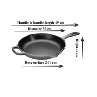 Le Creuset 30 cm Iron Handle Cast Iron Skillet, Bleu Riviera