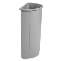 Rubbermaid Untouchable 21 Gallon Half Round Trash Can, Grey