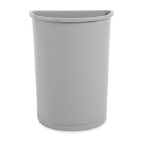 Rubbermaid Untouchable 21 Gallon Half Round Trash Can, Grey