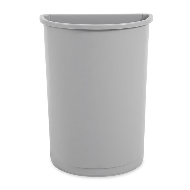 Rubbermaid Untouchable 21 Gallon Half Round Trash Can, Grey