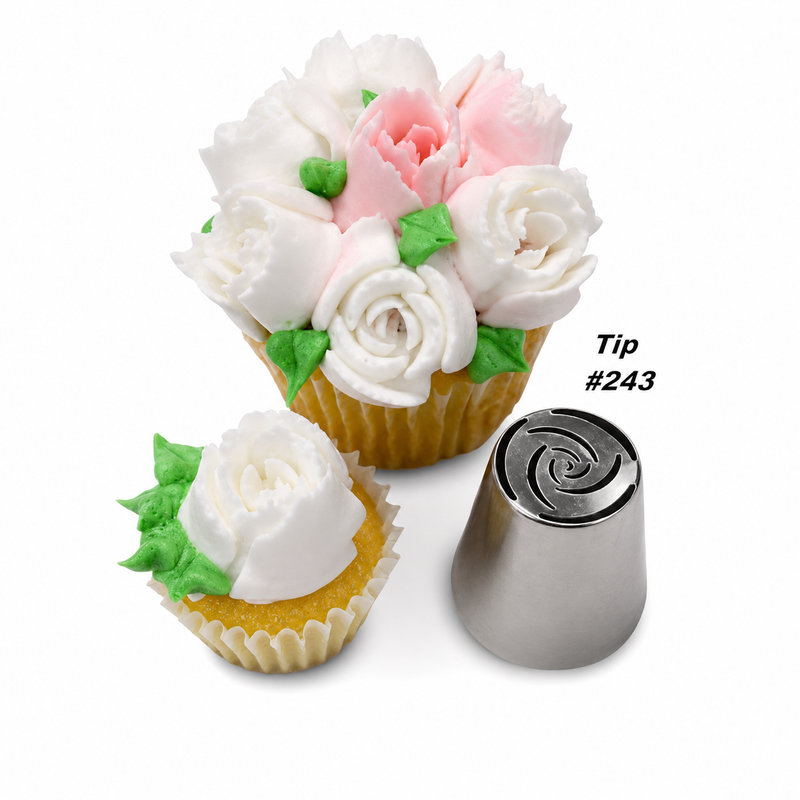 Ateco Floral Russian Pastry Tip, Stainless Steel