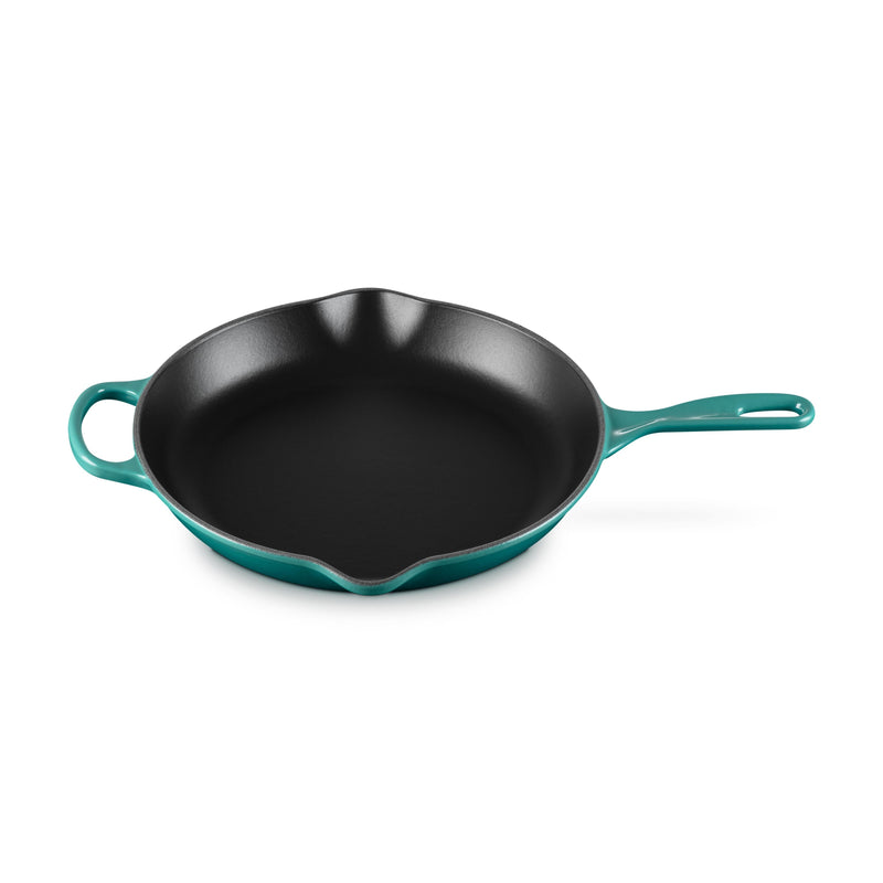Le Creuset 30 cm Iron Handle Cast Iron Skillet, Bleu Riviera