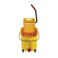 Rubbermaid WaveBrake 44 Qt Mop Bucket with Side Press Wringer, Yellow
