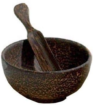 Front Of The House 2 Oz Bowl and Spoon Set, Palm Wood