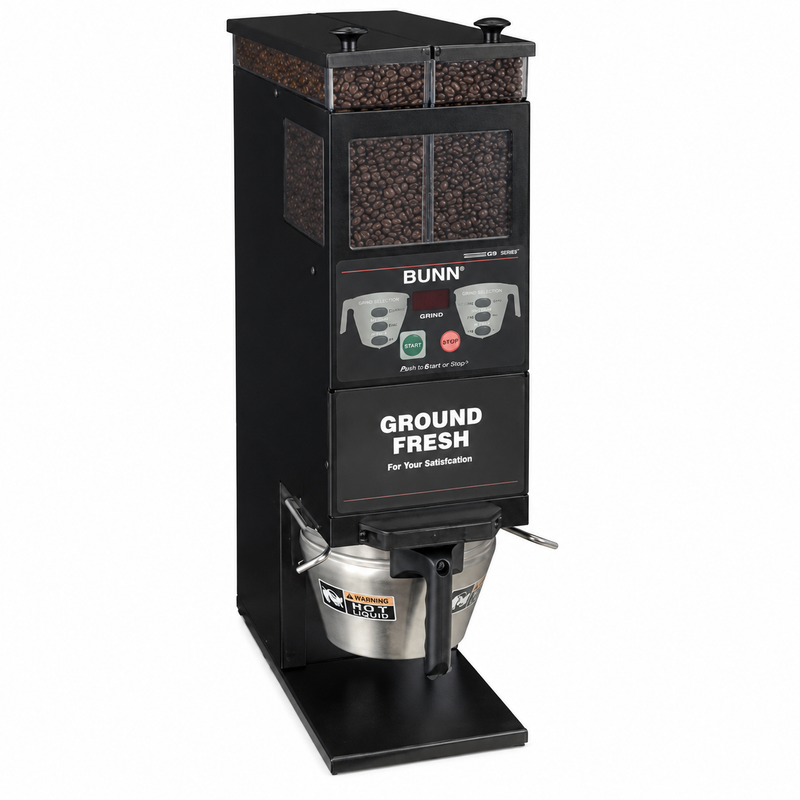 Bunn Portion Control Grinder with Two 6 lb Hoppers - G9-2TDBC