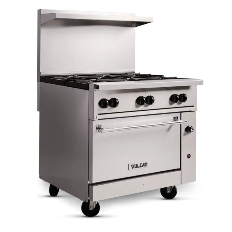 Vulcan 36" 6 Burner Range with Standard Oven, Natural Gas - 36S-6B