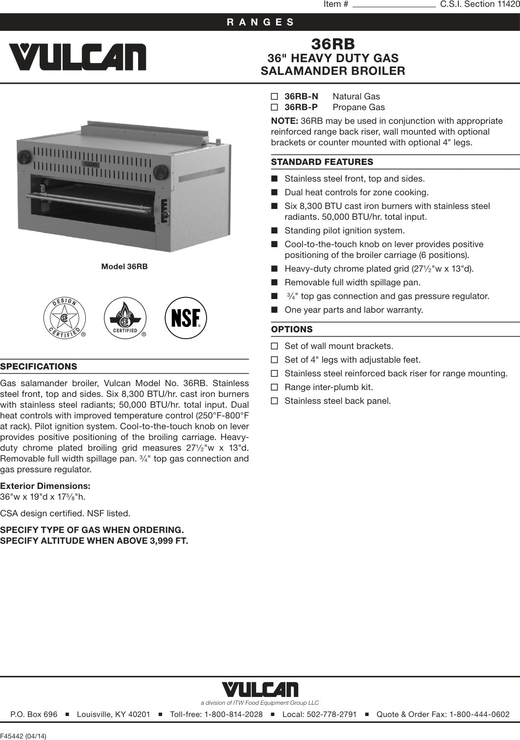 Spec Sheet