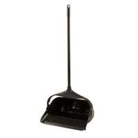 Rubbermaid Lobby Pro Upright Dust Pan with Long Handle, Black