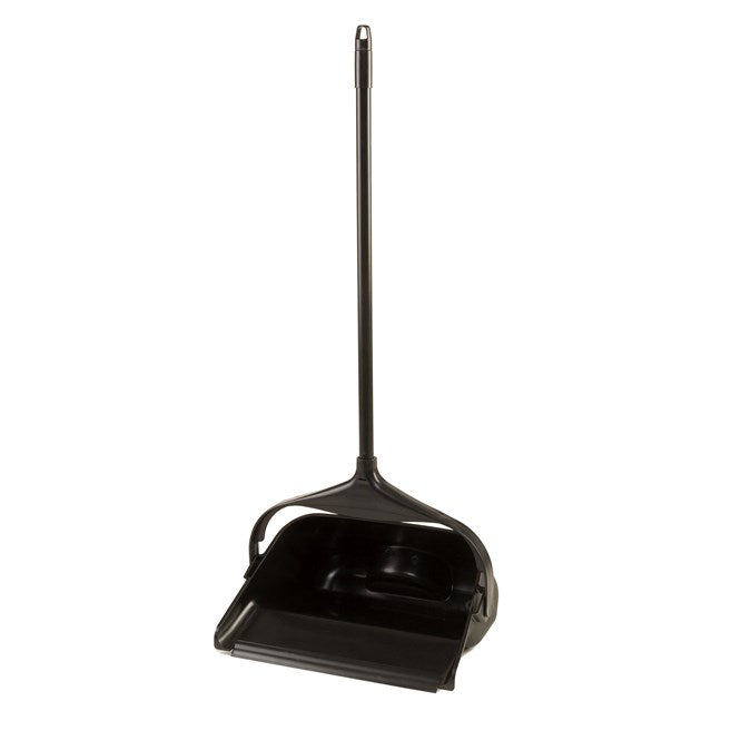 Rubbermaid Lobby Pro Upright Dust Pan with Long Handle, Black