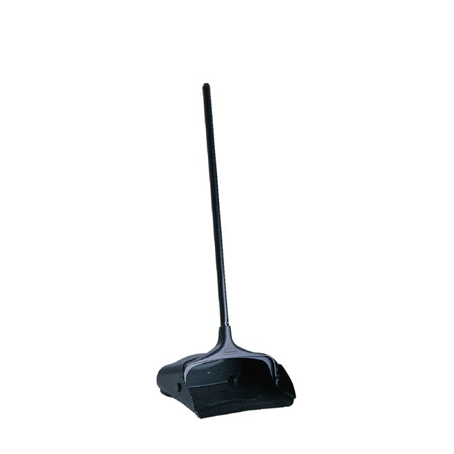 Rubbermaid Lobby Pro Upright Dust Pan with Long Handle, Black