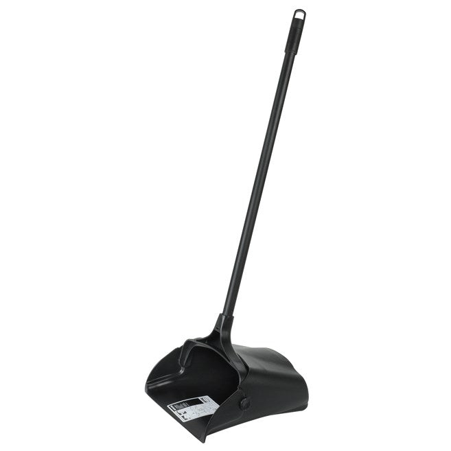 Rubbermaid Lobby Pro Upright Dust Pan with Long Handle, Black