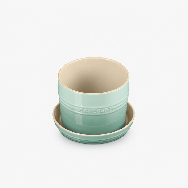 Le Creuset 14 cm Stoneware Herb Planter, Sage