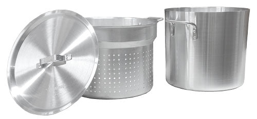 Nella 20 Qt Double Broiler with Perforated Inner Pot, Aluminum