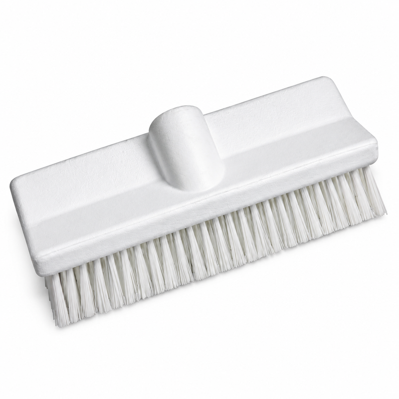 Carlisle 10" Floor Scrub Brush Head with Polyester Bristles, White