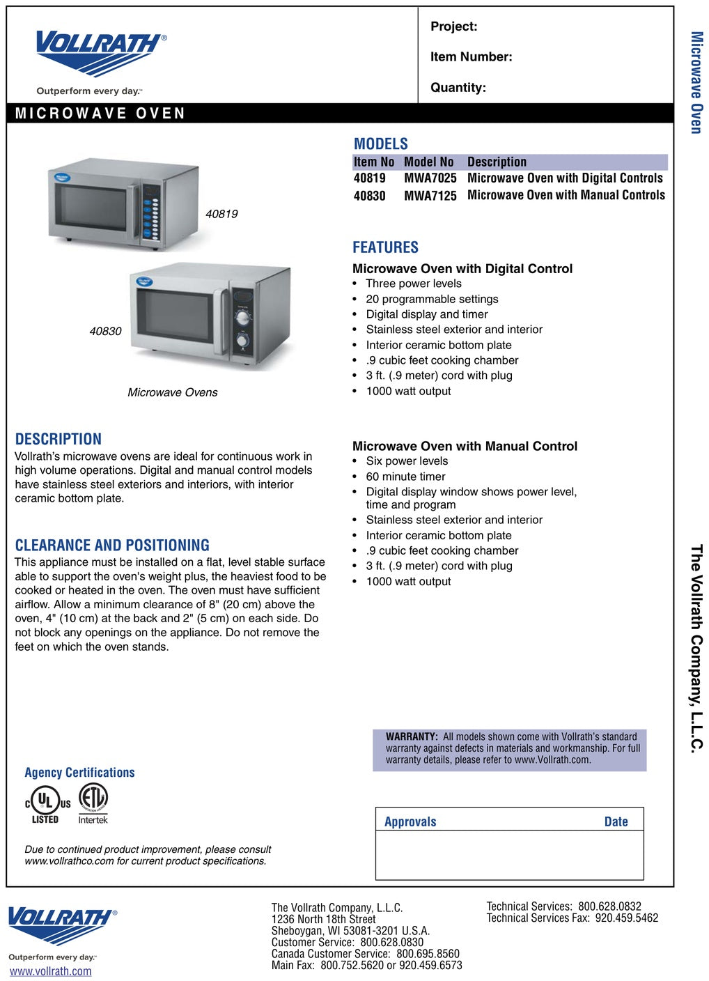 Spec Sheet