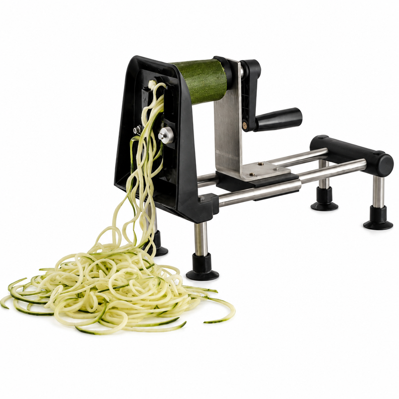 Bron Coucke Fruit & Vegetable Turning Slicer includes 4 Blades - 4100CLR