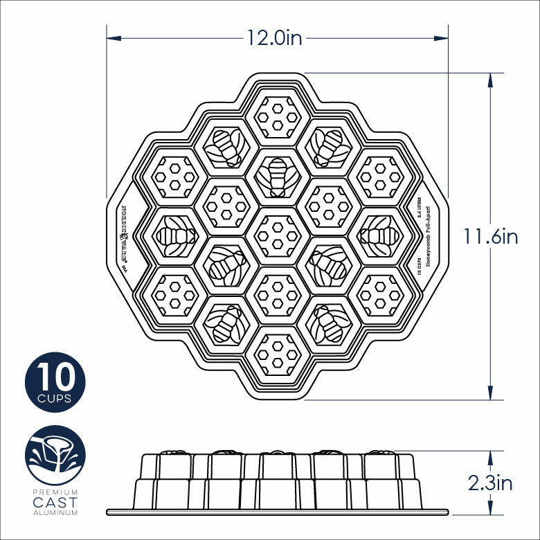 Nordic Ware 10 Cup Honeycomb Pull-Apart Pan