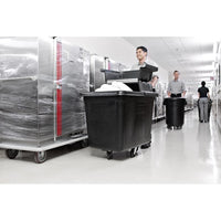 Rubbermaid Mobile Cube Truck with 600 Lb Capacity, Black, 48" x 34" x 36.5"