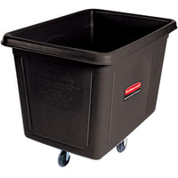 Rubbermaid Mobile Cube Truck with 600 Lb Capacity, Black, 48" x 34" x 36.5"