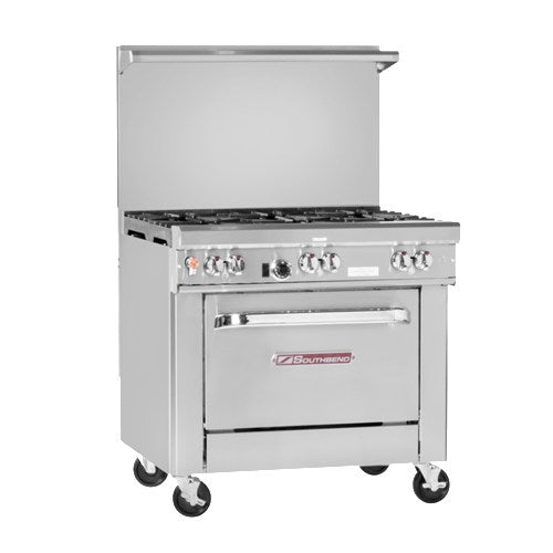 Southbend Ultimate 36" 5 Burner Range with Standard Oven Natural Gas 224,000 BTU