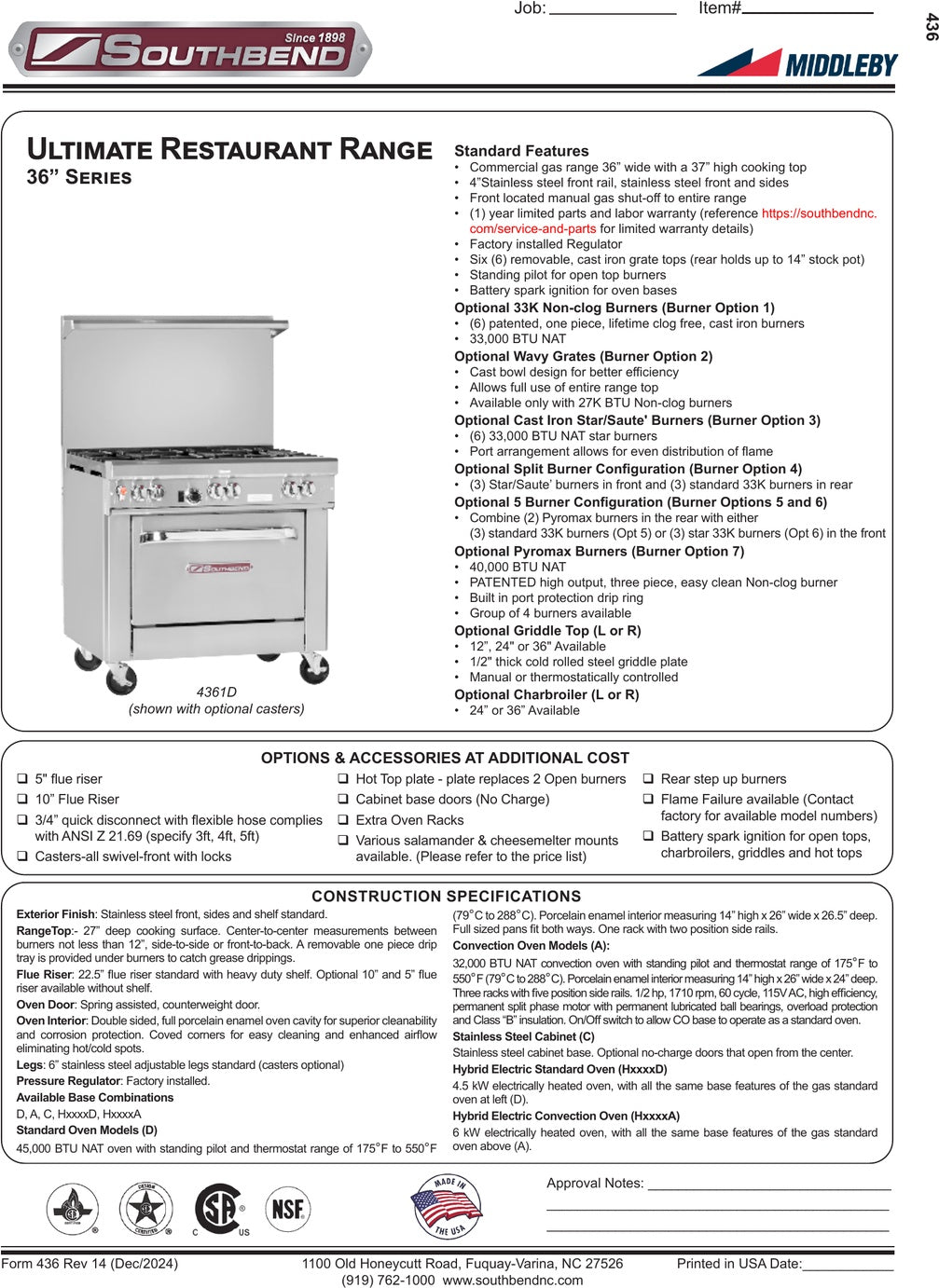 Spec Sheet