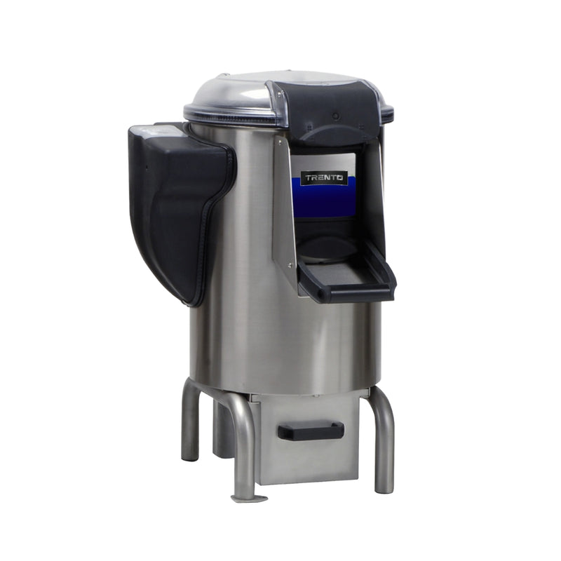 Trento 22 Pound Elite Electric Potato Peeler with Microswitch and Floor Water Discharge