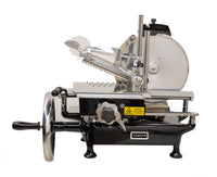 Nella 12" Volano Manual Meat Slicer with Flower Flywheel, Black