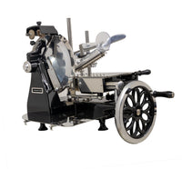 Nella 12" Volano Manual Meat Slicer with Flower Flywheel, Black