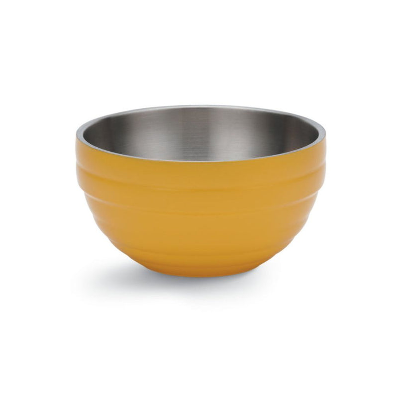Vollrath 0.75-quart Round Double-Wall Insulated Serving Bowl, Nugget Yellow
